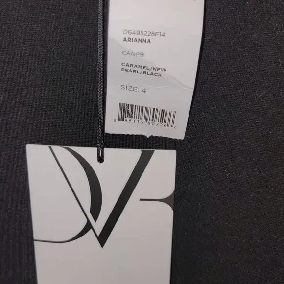 DVF Diane von Furstenberg Arianna Leopard Sheath Dress Black/Caramel Sz 4 - Picture 7 of 10